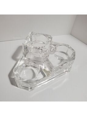 New Partylite P7965 Mini Crystal Castle 3 tier tealight candle holder